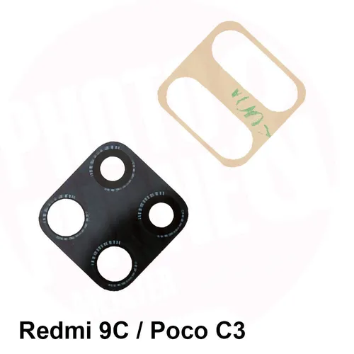 Xiaomi RedMi 9C Poco C3 Kamera Linse Glas Camera Glass Lens + Kleber