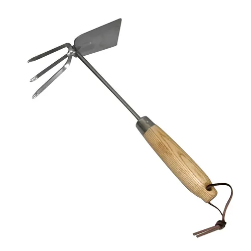 DOPPELHÄCKCHEN GARTENHACKE GARTEN HACKE GARTENKRALLE EDELSTAHL ESCHENGRIFF NEU