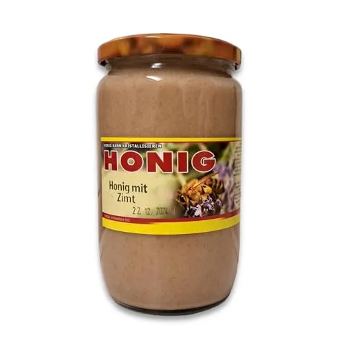 Produktbild Honig mit Zimt 1kg | Zimt mit Honig 100% naturbelassener Bienenhonig von Familien-Imkerei