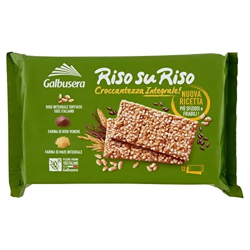 Galbusera Riso su riso Crackers Vollkorn Puffreis (10 Portionen) snack 380g