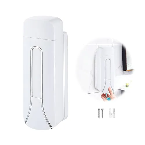 Seifenspender Wandbefestigung Wandmontage Handseifenspender 350ml für Küche, Bad, WC für Duschgel Shampoo, Seife, Spülmittelspender (Weiß)