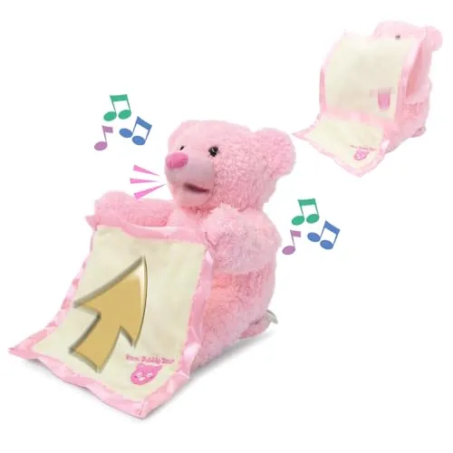 Jamara Mr. Babble Bear pink - Elektronische Haustiere, interaktiver Plüschbär mit Sprachfunktion und lustigen Geräuschen für stundenlangen Spielspaß.