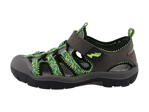 Lurchi 95L0053001 Sandale, dkgrey-Grey-Lime, 28 EU - Wanderschuhe für Kinder, sportlich und bequem für den perfekten Sommerausflug.