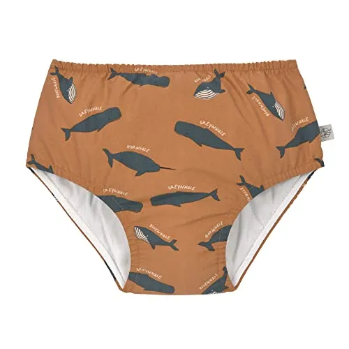 LÄSSIG Baby Kinder Schwimmwindel Windelbadehose/Swim Diaper Whale caramel, 13-18 Monate, Größe: 86