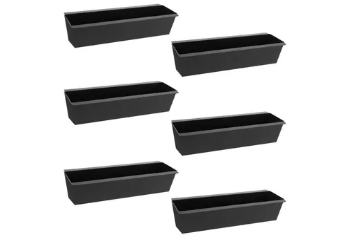 HAC24 Blumenkasten Pflanzkasten Europalette Hochbeet Euro Palette Blumenkübel (6 Stück), Kunststoff, 36,8 x 13 x 9 cm