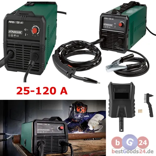Produktbild PARKSIDE® Schweißgerät »PIFDS 120 A1« – Mobiles Inverter-Fülldrahtgerät