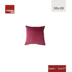 POWER INN® Kissenbezug Samtstoff | 30 x 30 cm | Pink