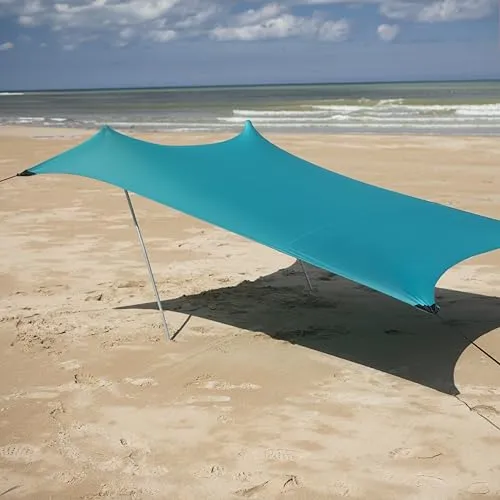 Meister Strandzelt - 210x210 cm - UV-Schutz 50+ - Sonnenschutz für 2 bis 4 Personen, wasserabweisend und schnell aufzubauen - ideal für Strand, Camping oder Garten.