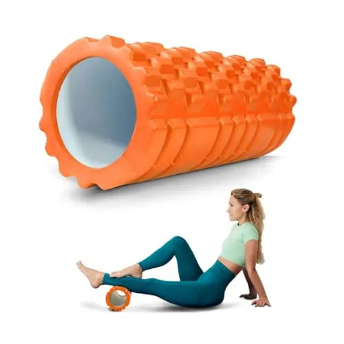 Mobiclinic® Fitness, Faszienrolle, Fitroller, Schaumstoff und Eva, 14x33 cm, Pilates, Yoga, Dehnübungen, Tragbar, Multifunktional, Für den gesamten körper, Massageroller, 3 intensitätsstufen