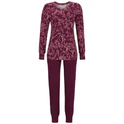 Ringella Pyjama RINGELLA Pyjama mit Strickbündchen 'Floraldessin' rosa 44