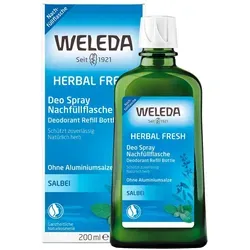 Weleda Deo Spray Nachfüllflasche Salbei - Natürlicher Schutz gegen Körpergeruch - Deo Spray in Nachfüllflasche, mit Salbeiöl und ätherischen Ölen, hemmt Körpergeruch auf natürliche Weise, ohne die Hautfunktionen zu beeinträchtigen. Frei von Aluminiumsalzen.
