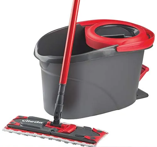 Vileda EasyWring Ultramat Komplettbox Bodenwischer Set - Eimer mit PowerSchleuder für müheloses Auswringen, ideal für empfindliche Oberflächen. Zeitsparend und schonend zu Händen und Rücken.