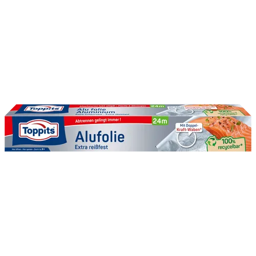 Toppits Aluminiumfolie, 24 m x 30 cm von Toppits