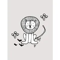 Komar Wandbild Scribble Lion 30 x 40 cm