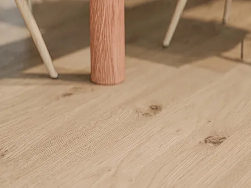 Massivholzdiele Eiche Rustikal - Geschliffen & Spachtel - Hochwertige Massivholzdielen aus Eiche, geschliffen für eine natürliche Optik. Ideal für eine stilvolle Raumgestaltung. Stärke: 15 mm, Breite: 17 cm, Flächendeckung: 2,45 m² pro Paket.