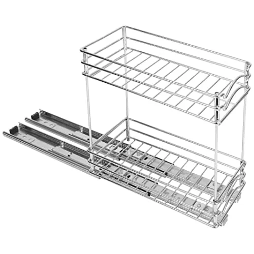 BELLE VOUS Ausziehbarer Gewürz-Küchenschrank Organizer - Gewürzregal für Schränke, ausziehbar und platzsparend, ideal für eine ordentliche Küchenorganisation.