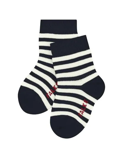 FALKE Unisex Baby Socken Stripe B So Baumwolle gemustert 1 Paar, Blau Space Blue 6116, 80-92