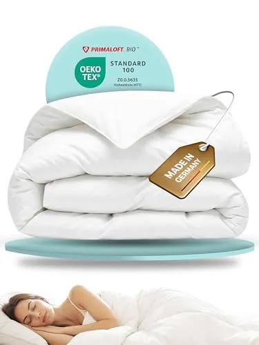 BEFA NATUR leichte Sommerdecke 135x200 cm | Vegan & Nachhaltig | Oeko-TEX 100 - 🛏️ LEICHTE SOMMERDECKE – Die innovative Füllung sorgt für ein federleichtes Schlafgefühl und optimale Atmungsaktivität. Ideal für warme Nächte und hygienisch pflegeleicht bei 60 °C. 🇩🇪 QUALITÄT AUS DEUTSCHLAND – Sorgfältig in Limburg gefertigt.
