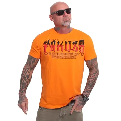 Yakuza Herren Throne T-Shirt, Orange Popsicle, M von Yakuza
