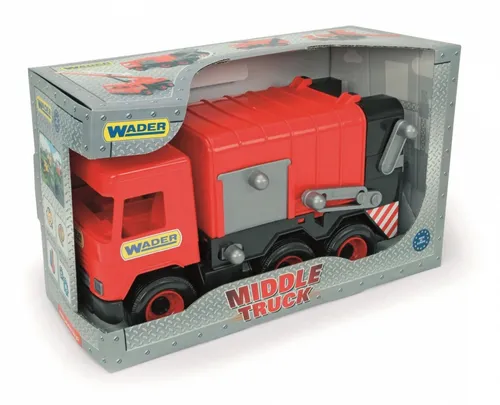 Middle Truck Garbage truck red 38 cm in box Wader 5900694321137
