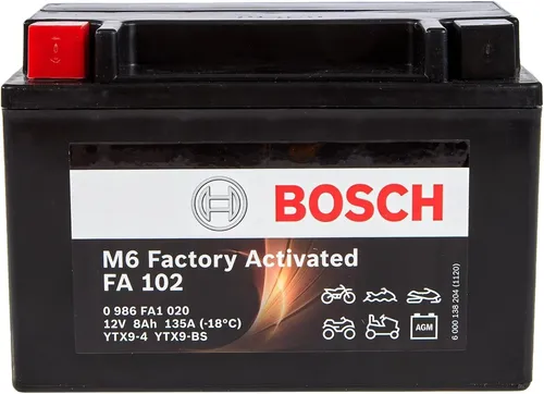 Bosch FA102 AGM-Motorradbatterie 12V 120A 8Ah