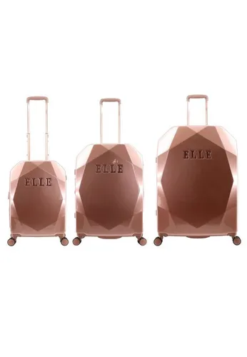 Elle Koffer ELLE, robust und stilvoll - Der ELLE Koffer vereint elegantes Design und Funktionalität. Aus stabilem ABS gefertigt, bietet er Sicherheit mit einem TSA-Schloss und hohe Mobilität durch vier doppelten Spinner-Räder. Ideal für jede Reise!