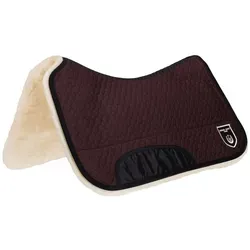 Werner Christ Westernpad/Western-Satteldecke Westernsattelpad aus echtem Lammfell (30 mm Wollhöhe), Einschubtaschen (ohne Polster), in braun, Gr.: 80x80 cm