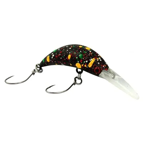 Fishing Tackle Max Unisex – Erwachsene 10C5200342C10 FTM Mega Masu MR Wobbler 3,5cm 35mm 2,5g UV Camou Braun 5200342 Ultra Light Fischen Forellenangeln Barschangeln, Bunt, Normal