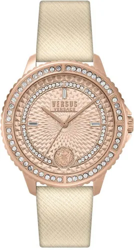 Versus by Versace Damen Uhr Armbanduhr MONTORGUEIL VSPLM3721 Leder - Beige