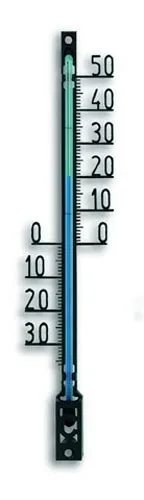 Filigranthermometer schwarz - Innenthermometer / Außenthermometer - Präzises Temperaturmessgerät für den Innen- und Außenbereich, elegantes Design und ideal für jeden Raum.