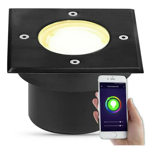 LED Bodenstrahler 230V IP67 Bodenleuchte RGB CCT Bodeneinbaustrahler WLAN WiFi