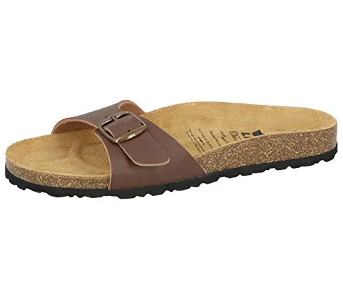 Lico Damen Pantoletten, Braun, 9.5 AU - Pantoletten für Damen mit flexibler Sohle, ideal für komfortables Tragen im Alltag oder Freizeit.