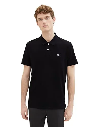 TOM TAILOR Herren Basic Piqué Poloshirt, 29999 - Black, M von Tom Tailor