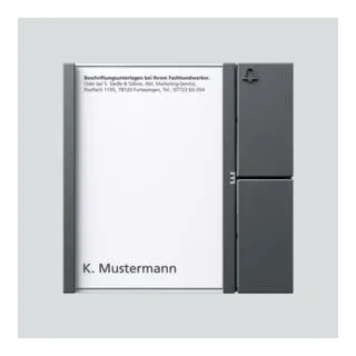 Siedle BTM 650-01 DG Tasten-Modul - Zubehör für Türsprechanlagen mit Namensschildtasche und separater Ruftaste für einfache Erreichbarkeit und Benutzerfreundlichkeit.
