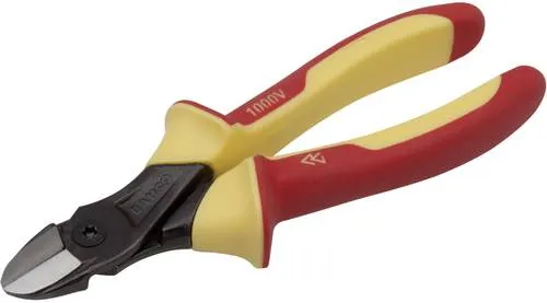 Bahco 2101S-140 Seitenschneider 140mm - Isolierter Seitenschneider für Arbeiten an spannungsführenden Werkstücken bis 1000 V. Mit ergonomischen Griffen und induktionsgehärteten Schneidkanten für präzises Schneiden.