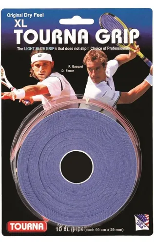 Tourna Overgrip Grip XL 0.45mm blau 10er Rolle