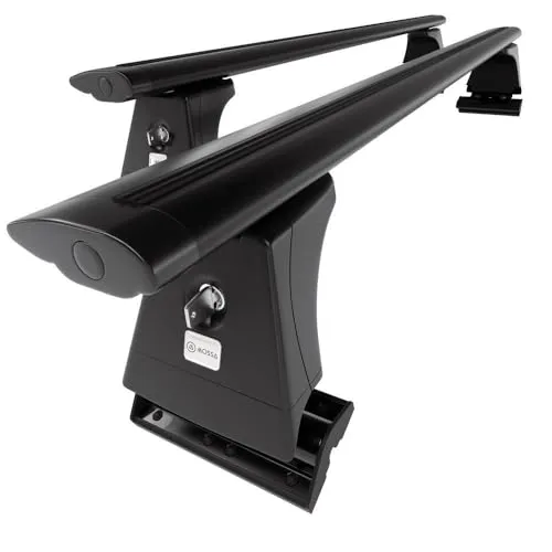 Mossa - Alu-Dachträger kompatibel mit BMW 7er G11 Limousine (2015-2022) - schwarz Dachträger Dachgepäckträger - Montagepunkte 2