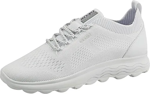 Geox Damen D Spherica A Sneakers - Bequeme, atmungsaktive Sneakers in Weiß, Größe 36 EU - Damen-Sneaker mit atmungsaktiver Laufsohle und Zero-Shock-System für maximalen Komfort und Dämpfung. Ideal für den ganzen Tag.