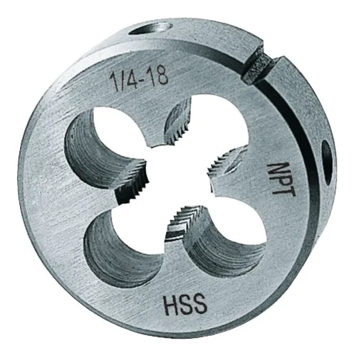 Schneideisen 3/8 - 18 RU NPT Schäl - Schneideisenhalter für NPT-Gewinde, ideal zum präzisen Schneiden von Rohrgewinden mit kegeligem Anschnitt für perfekte Ergebnisse.