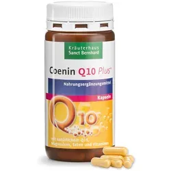 Coenin Q10 PLUS-Kapseln - 63 g - Nahrungsergänzungsmittel mit hochwertigem Coenzym Q10, Selen und Vitamin E für eine optimale Herzfunktion und Unterstützung des Immunsystems.