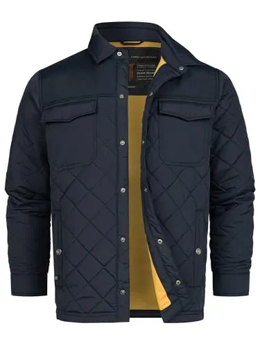 Indicode Herren INDome Steppjacke mit Cordkragen | Stylische Daunenjacke für Männer, Sky Captain, XL - Die INDome Steppjacke vereint sportlichen Stil mit optimalem Tragekomfort. Mit ihrer rautenförmigen Steppung und praktischen Taschen ist sie der perfekte Begleiter für jede Gelegenheit.