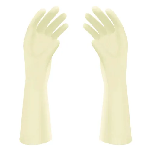 Meditrade OP-Handschuhe Gentle Skin Smooth Größe 9, 50 Paar - Einmalhandschuhe in beige für höchste Sensibilität und Komfort, ideal für medizinische Anwendungen.