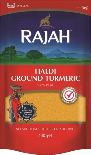 RAJAH gemahlener Kurkuma 100g | Kurkumapulver | Haldi | TUMERIC POWDER
