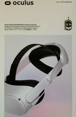 Oculus VR-Brillen-Tasche Meta für Quest 2 - Gaming-Zubehör, inklusive Elite-Riemen mit Batterie und praktischer Tragetasche für optimalen Schutz und Komfort.