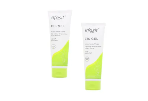 efasit Fußcreme 2 x efasit Eisgel je 75 ml Strapazierte Beine & Füße Kühl & Belebt