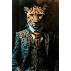 KARE DESIGN Wandbild 100 x 150 cm Mister Leo in schwarz von KARE