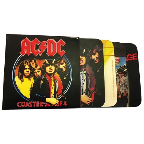 AC/DC Coaster - 4er Set - Untersetzer - Hell - Powerage - High Voltage - CSTAC09