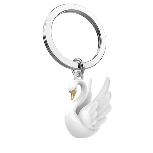 Schlüsselanhänger White Swan Schwan von metalmorphose
