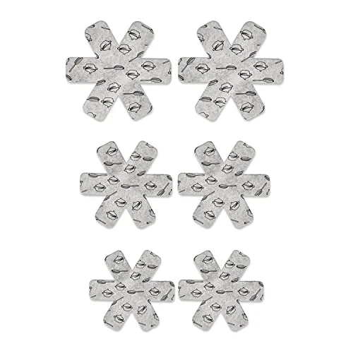 Stück Grauer Topfschutz Topftrenner Pads Größer und Dicker zum Trennen von Töpfen in Küchenschränken, um Kratzer oder Schäden beim Stapeln zu vermeiden (Grau) 6