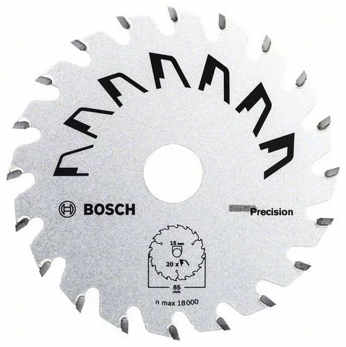 Bosch Accessories Precision 2609256D81 Hartmetall Kreissägeblatt 85 x 15mm Zähneanzahl: 20 1St.